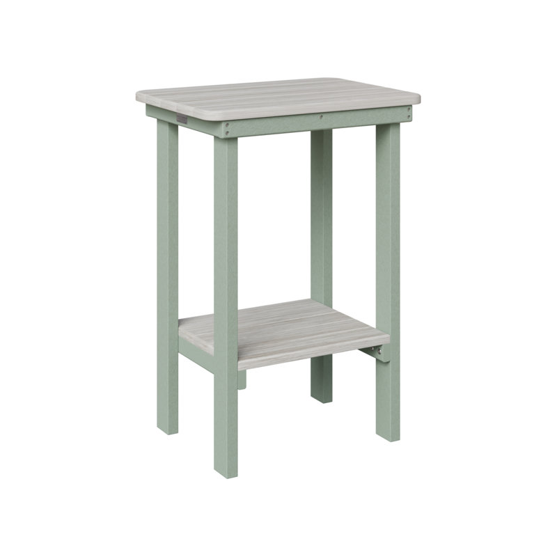 Berlin Gardens Rectangular End Counter Table, Seashell, Seafoam