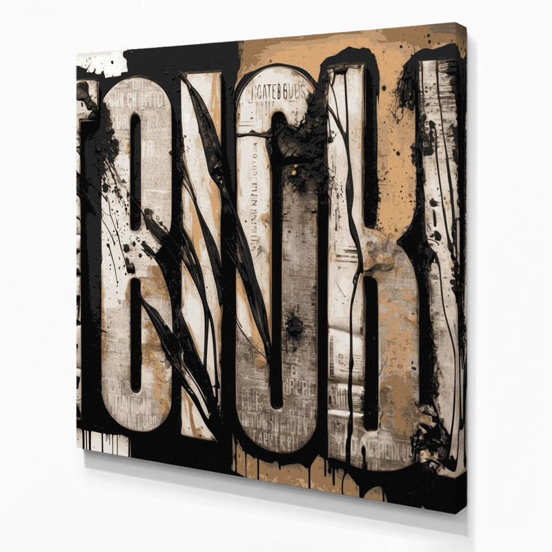 Art mural sur toile noir "Thanksgiving", H 12 po x l 12 po
