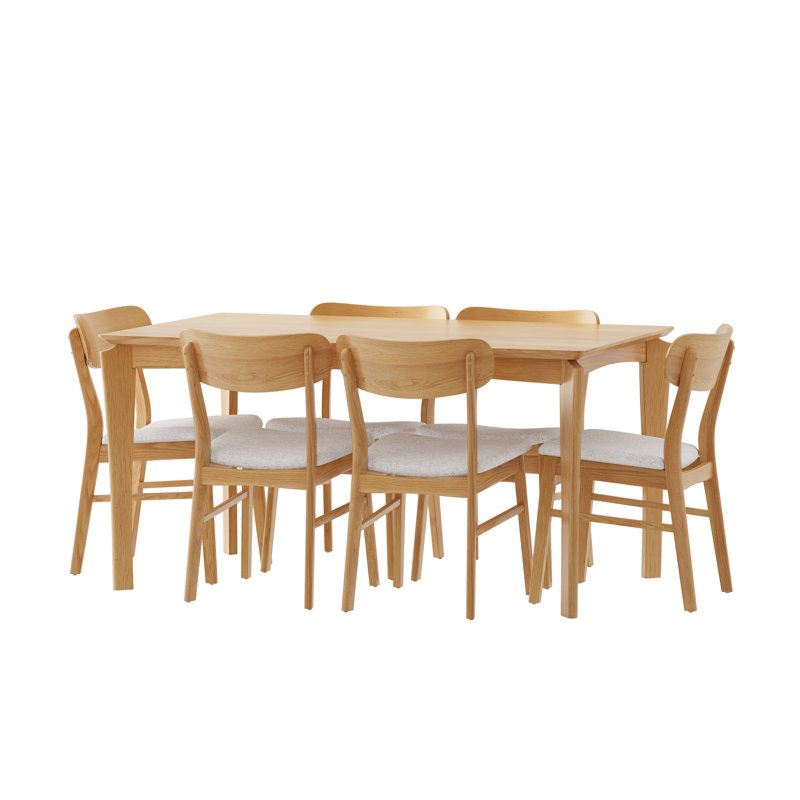 Jeffie 6 - Person Four Leg Dining Set