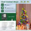 Arbre de Noël artificiel pré-éclairé avec lumières DEL multicolores-1843028631
