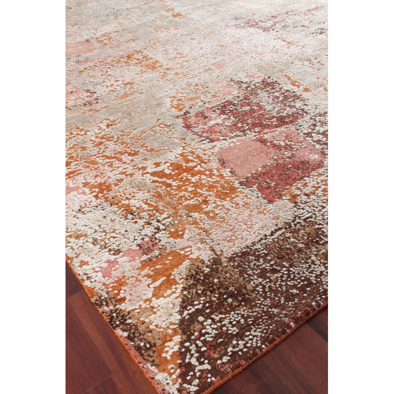 Handmade Silk Abstract Area Rug