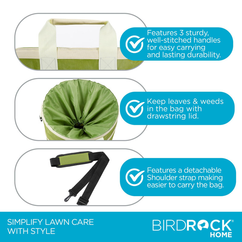 BirdRock Home Fabric Decorative Bin, Green