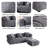 86.61'' W Upholstered Sofa with Ottoman-1481114843