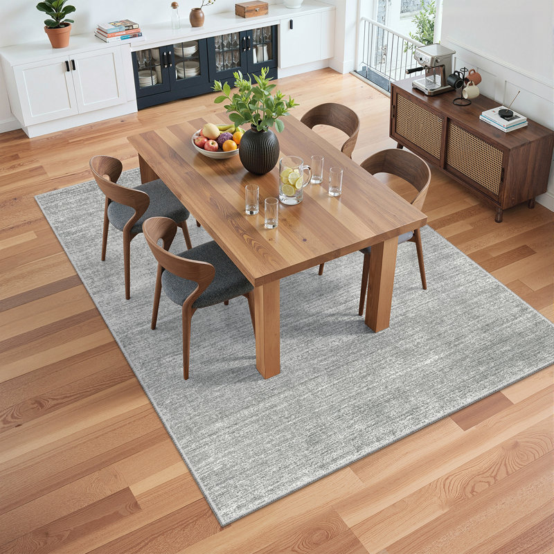 Rectangle Striped Area Rug, Grey, Rectangle 60 x 120cm