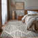 Boho Stripe Design Low Pile Performance Area Rug