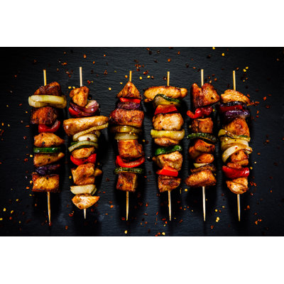 Grilled Kebabs - Wrapped Canvas Print