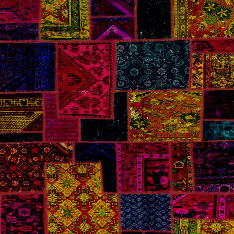 Tapis abstrait abstrait moderne, Carré 4 pi