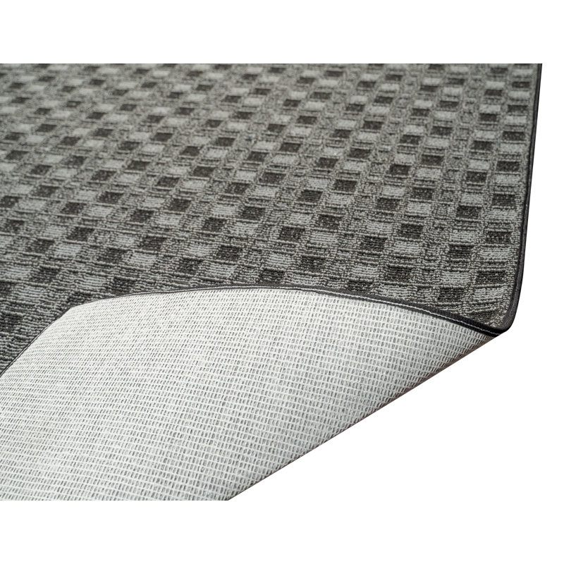 Tapis noir abstrait intérieur / extérieur, Tapis de couloir 4 pi x 36 pi