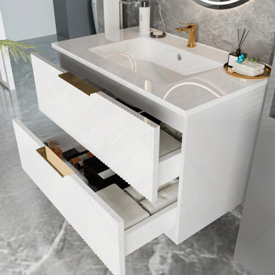 Bathroom Vanity Without Sink Made Of Sturdy Durable Multilayered Board
