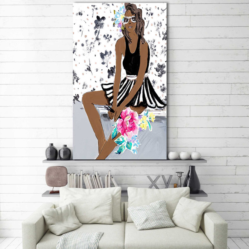 Pop Girl par Patricia Pinto - impression, Toile tendue, H 48 po x l 28 po x P 1,5 po