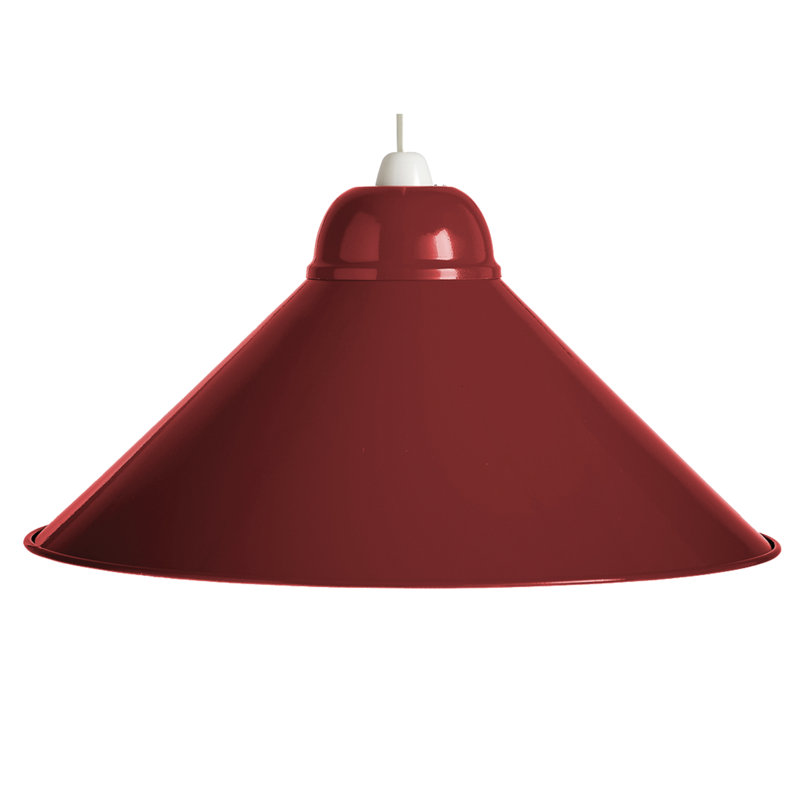 20cm H Metal Bell Pendant Shade ( Screw On ), Burgundy