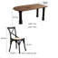 Ensembles de table de salle à manger créatifs rétro en bois massif.-103546582
