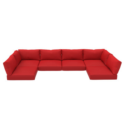 Outdoor Sunbrella Foam Seat and Polyfill Back Cushion Set, 5" Thick Foam, UV Proof Patio Furniture