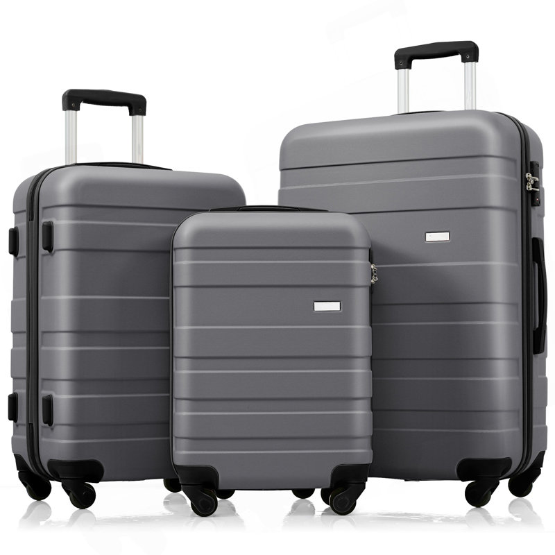 Nouveau modèle de valise rigide 3 pièces en ABS rigide Hardshell avec serrure TSA 20 "24" 28 "