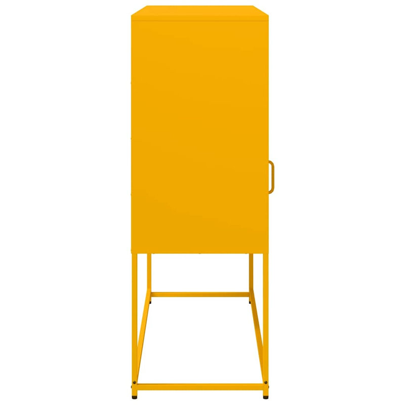 Sideboard 100.5X39x107 Cm Cold-Rolled Steel, Mustard Yellow