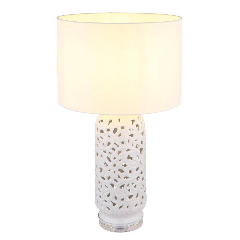 Meaghan Ceramic Table Lamp, White