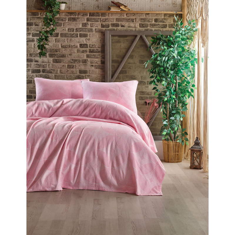 Latitude Run Omeo Bedspread, 200 x 220 cm Bedspread, Blue