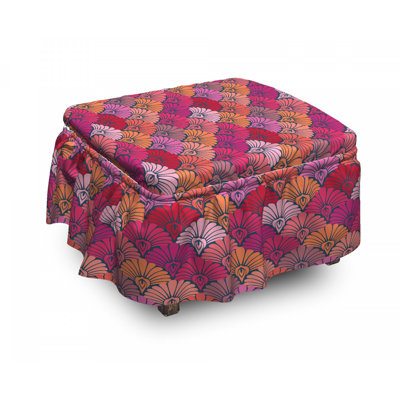 Housse pour repose-pieds semi-circulaire à motif floral