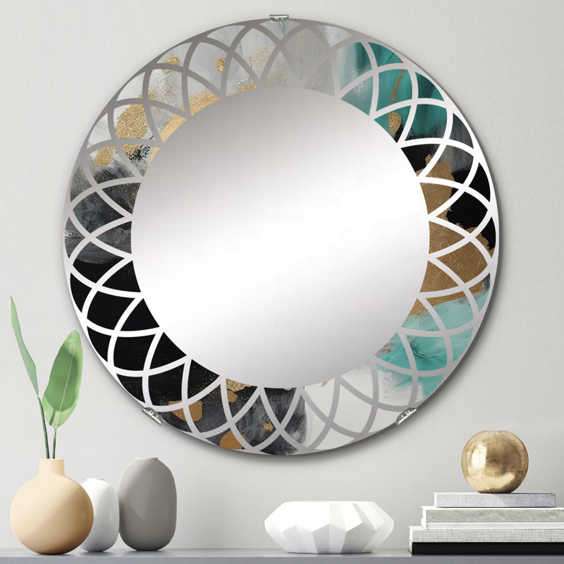 Vitsada - Miroir mural moderne rond, 24 po x 24 po