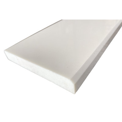 4" x 36" White Engineered Stone Marble Threshold Floor Tile