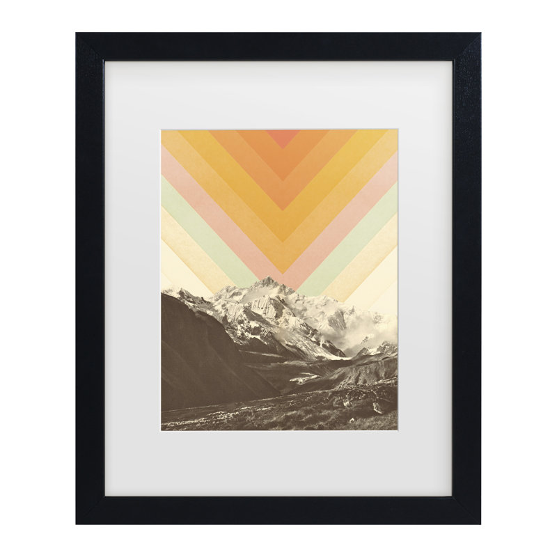 «Florent Bodart Mountainscape 2 Matted», art encadré, H 18 po x l 22 po, Noir, noir, noir, noir