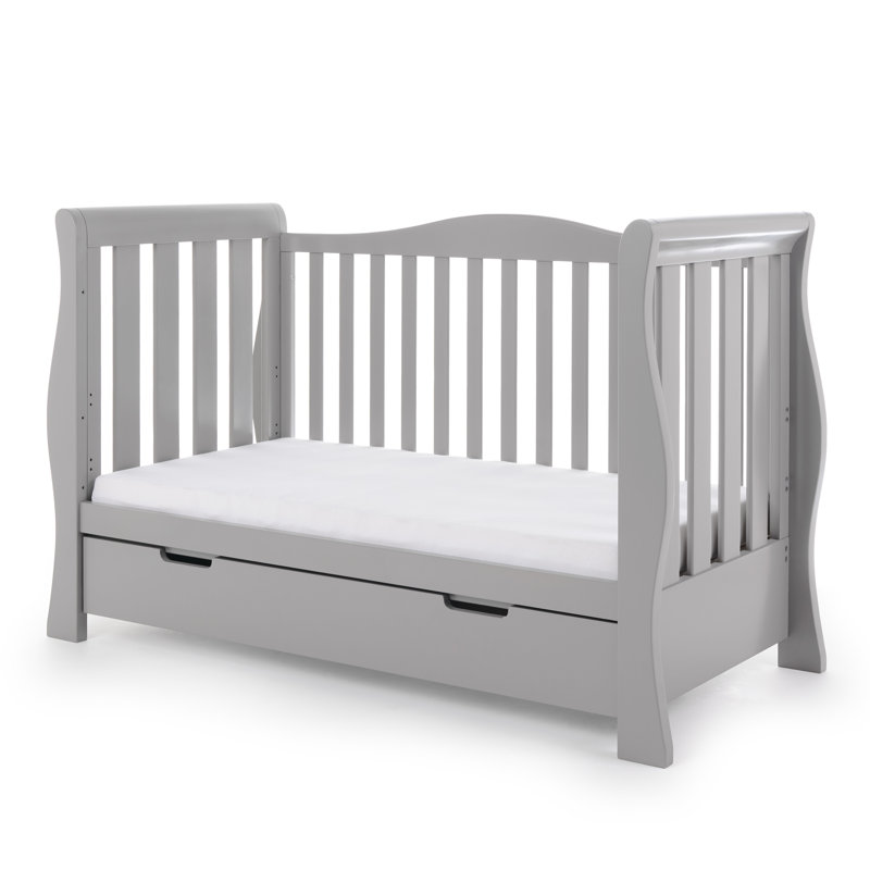 Stamford Luxe Cot Bed 4-Piece Nursery Furniture Set, Warm grey