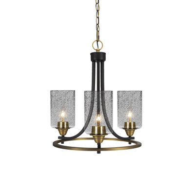 Paramount 3 Light Uplight Chandelier Shown With 4" Glass