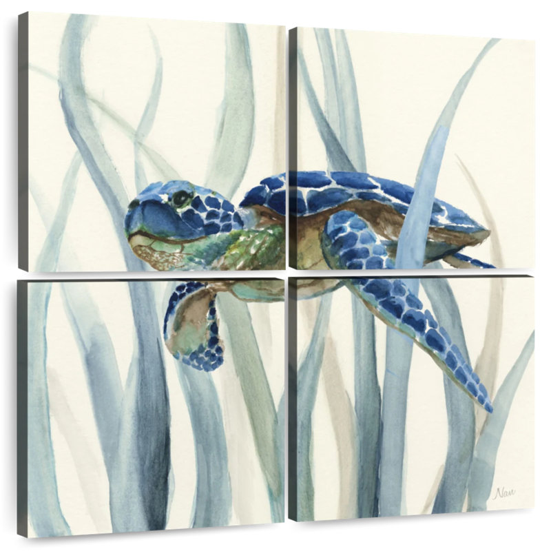 Brampt Turtle In Seagrass II, 74" H x 74" W