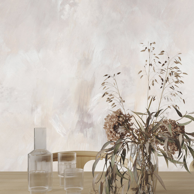 Beige And Turtledove Venetian Stucco Wallpaper