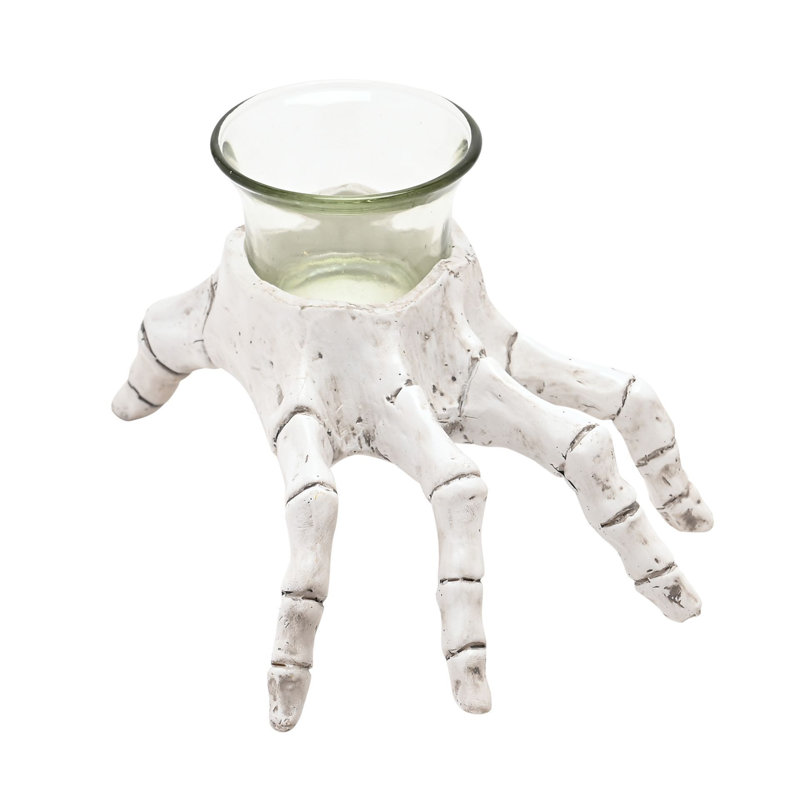 Skeleton Hand Tea Lily Manor Skeleton Hand Tea Light Holder | Wayfair.co.uk