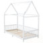Lit simple en bois avec garde-corps et DEL-2070663019