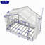 Lit plateforme en bois avec baldaquin en tissu transparent et guirlande lumineuse-1415081395-1415081392
