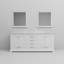 Meuble-lavabo double l 80 po x P 22 po, comptoir en marbre de Carrare et miroir de 30 po-1600430921