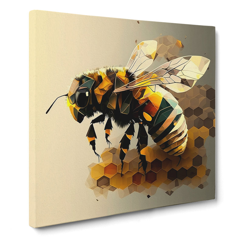 Bee Cubism - Print, 50cm H x 50cm W x 3cm D