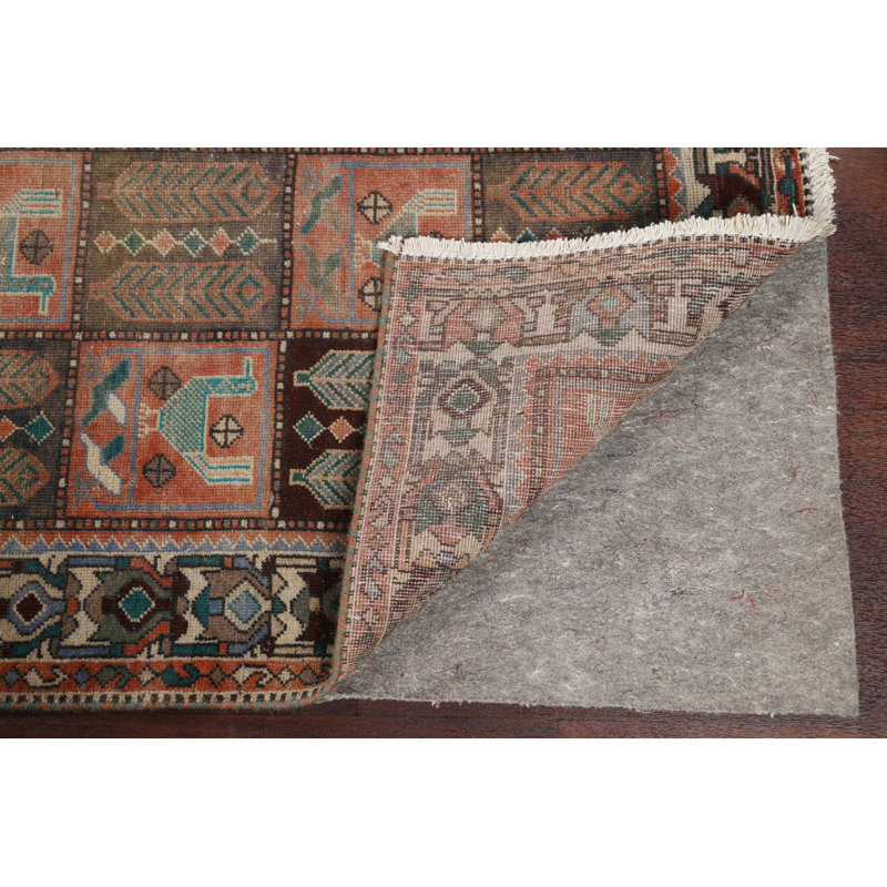 Très bon (velours uniformément bas) Bakhtiari multi géométrique; oriental