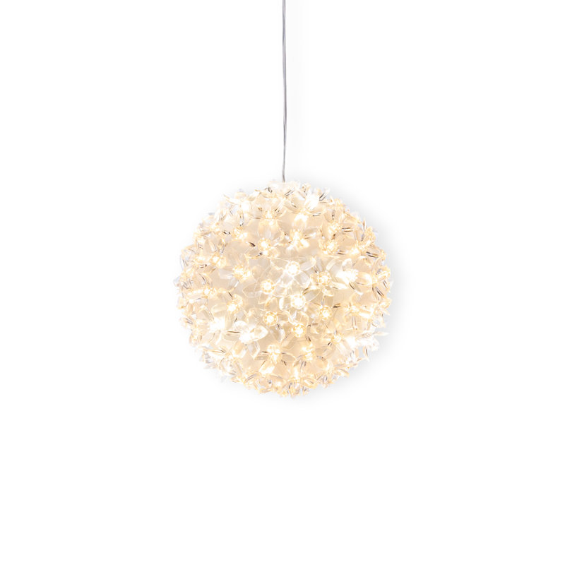 Lit Floral Sphere, Medium, 5.25"