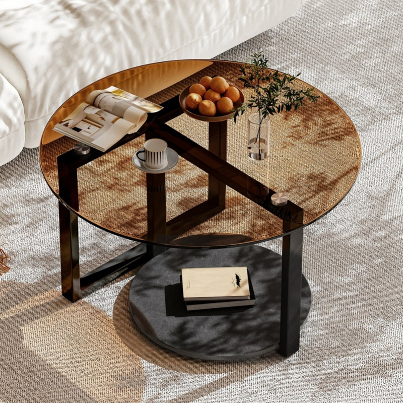 Cross Legs Coffee Table with Storage
