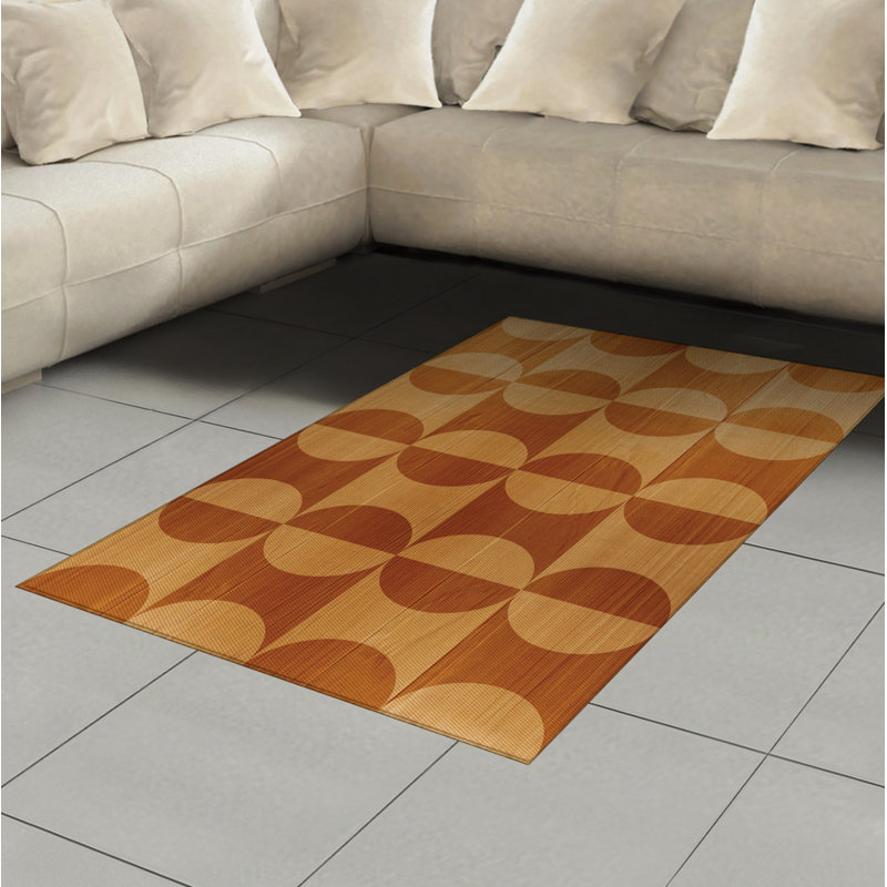 Rustic High Density Long Fiber Poly Threads Decorative Area Rug Carpet, Rectangle 4' x 5'8"