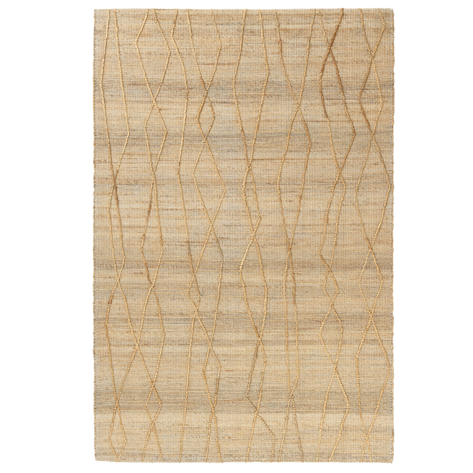 Ada Hand-Woven Abstract Jute Wool Rug, Rectangle 10' x 14'
