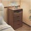 (48cm) (noyer) Bureau de coiffeuse 3 en 1 avec miroir Plip, petit ensemble de coiffeuse avec bureau en verre visible, coiffeuse compacte à maquillage avec 3 tiroirs