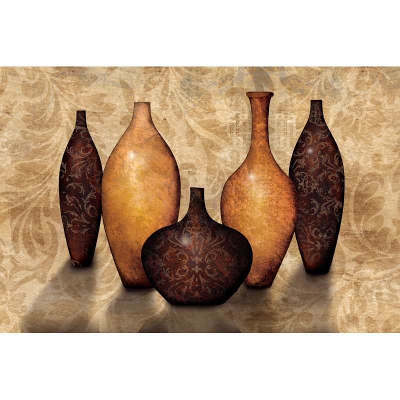 Contemporary Pots - Wrapped Canvas Painting, 20cm H x 30cm W x 3.8cm D