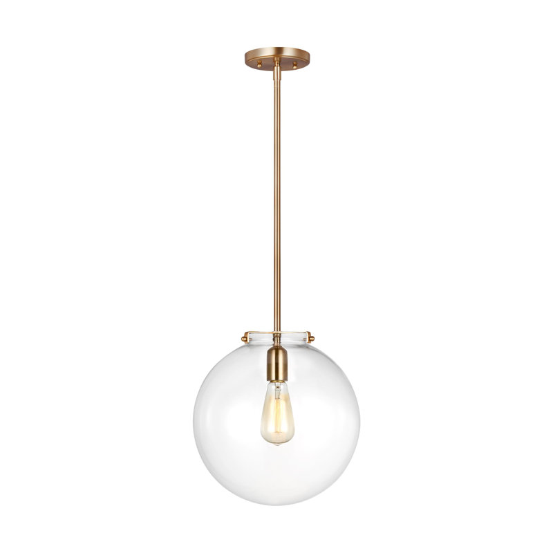 Luminaire suspendu sphère 1 lumière Catryn, Laiton satiné