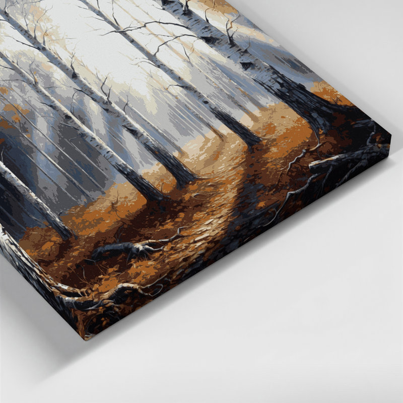 Art mural sur toile Botanical Birch Trees, H 11 po x l 14 po