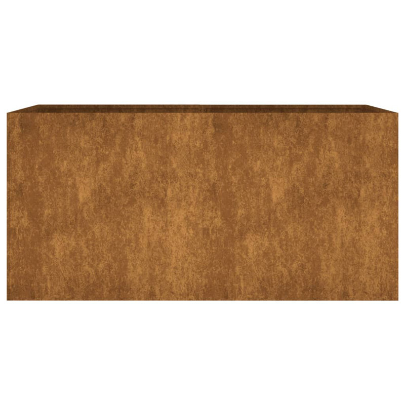 Hesston Planter Corten Steel, 40cm H x 80cm W x 40cm D