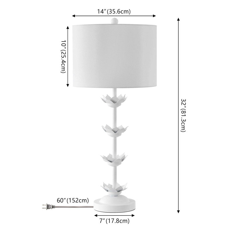 Ilkeston Metal Table Lamp, White