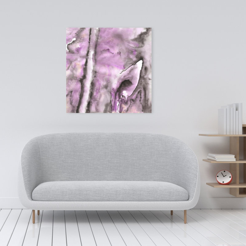 Toile abstraite mauve - art mural de chambre à coucher | Décoration intérieure