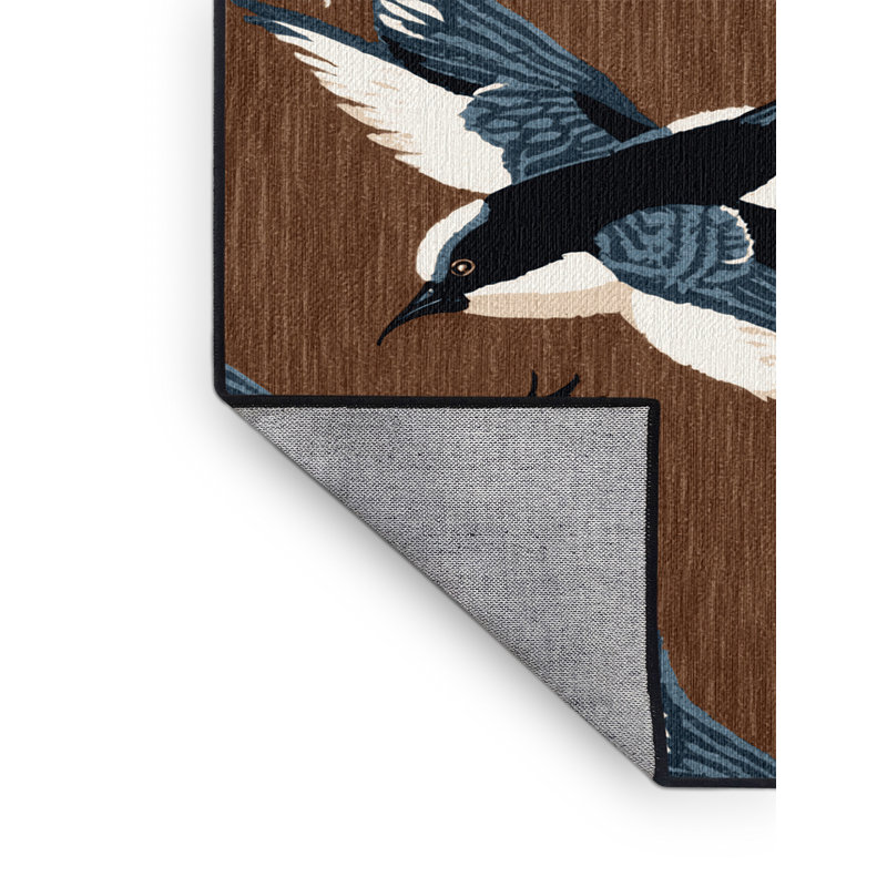  Tapis lavable oiseaux Martin, Rectangulaire 8 pi x 12 pi