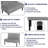 43”W Uphostered Bench, Loveseat Dining Banquette-1033658493