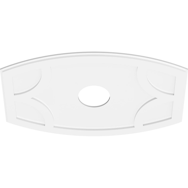 24"W x 16"H x 2"ID x 13"C x 1"P Kailey Architectural Grade PVC Contemporary Ceiling Medallion, 24"W x 16" H, 2" ID, One Piece