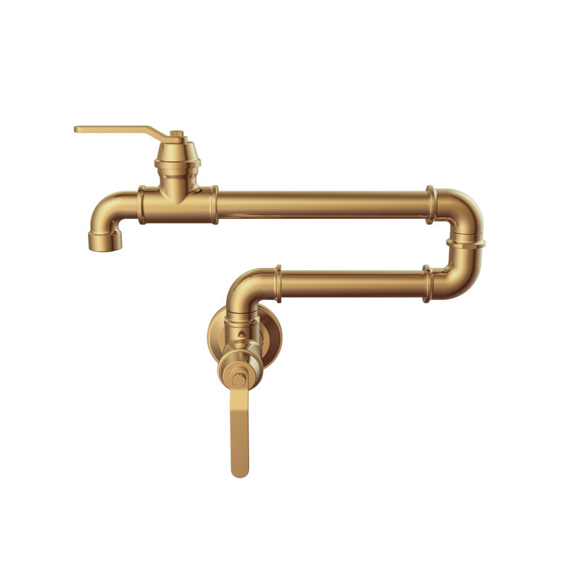 Kinzie Wall Mount Pot Filler, Brushed Bronze